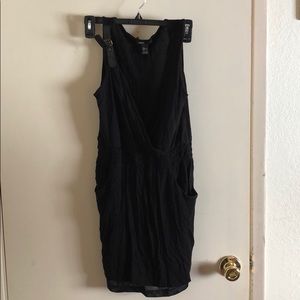 Mango casual black dress with buckle strap